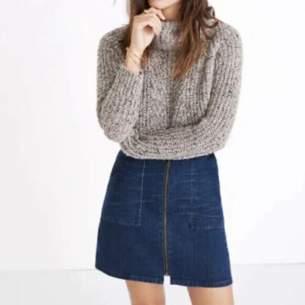 Madewell Denim Utility Zip Skirt